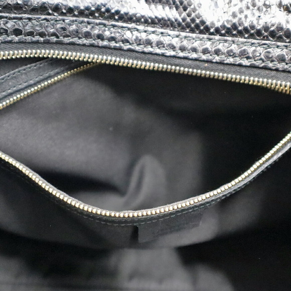 Gucci Handbag Python Leather Black - Picture 7 of 13